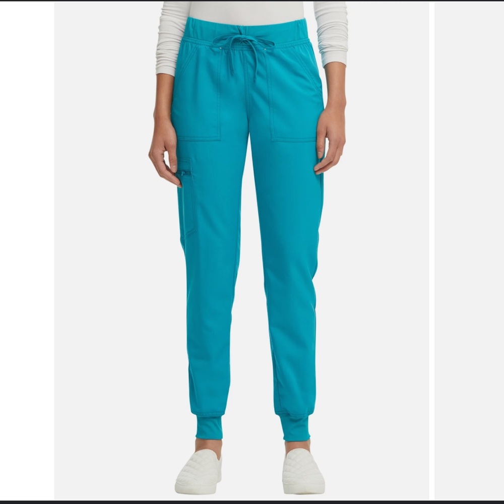 Scrubstar Women’s Ultimate Stretch Twill Yoga Drawstring Scrub Joggers Aqua